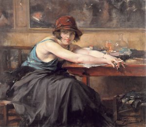 In the Cafe by Jean Gouweloos
